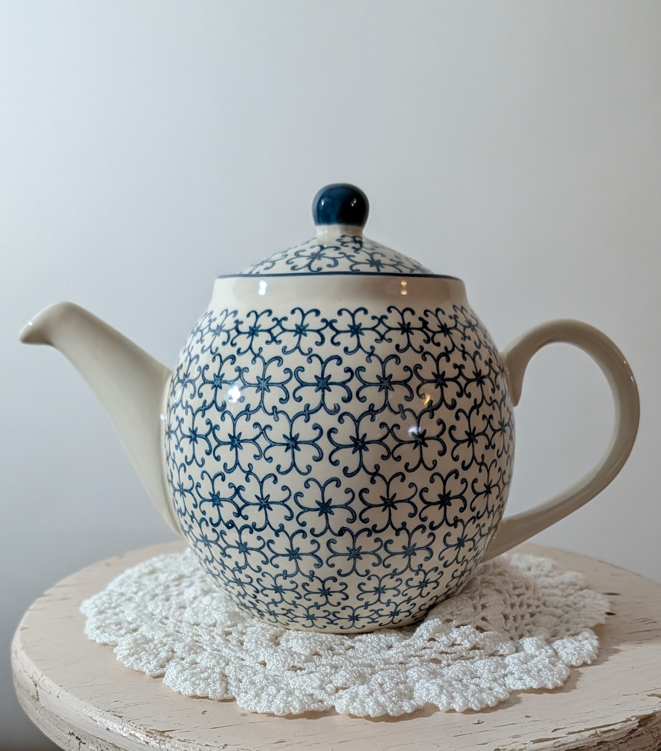 Blue and White Tea Pot