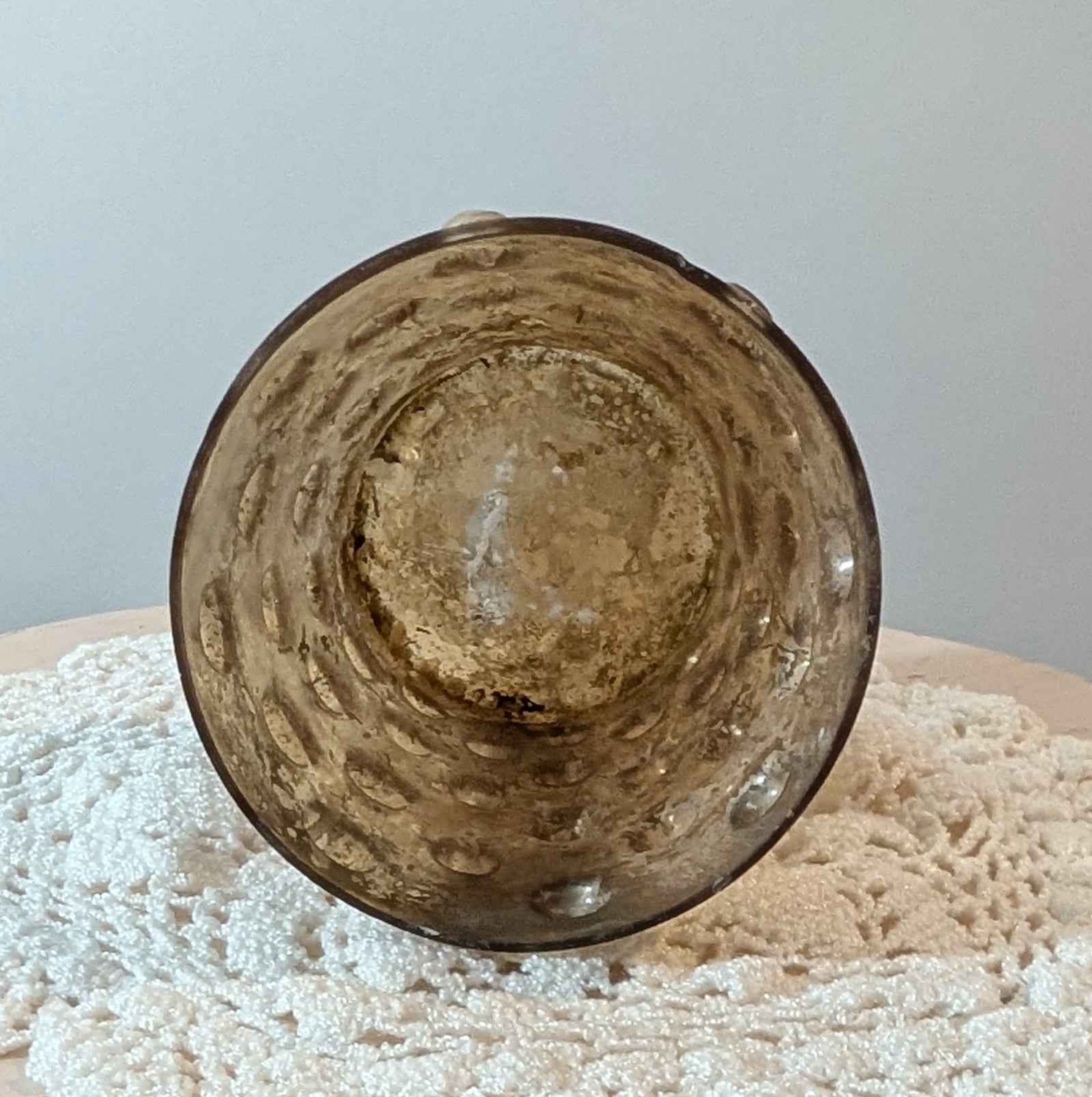 Weathered Gold Bubbled Candle Holder