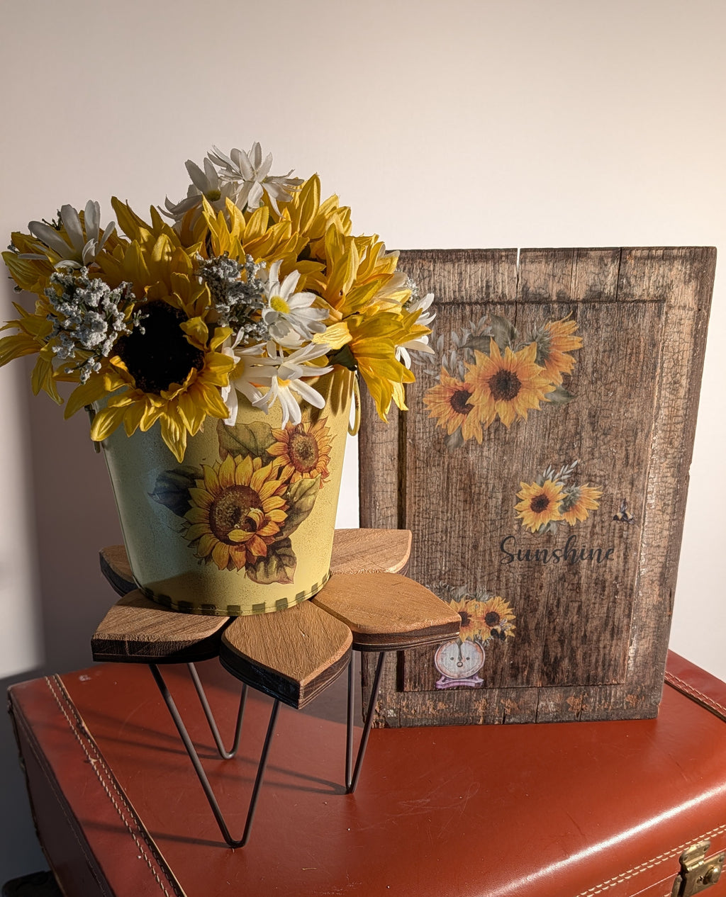 Sunflower Planter with Sunflowers