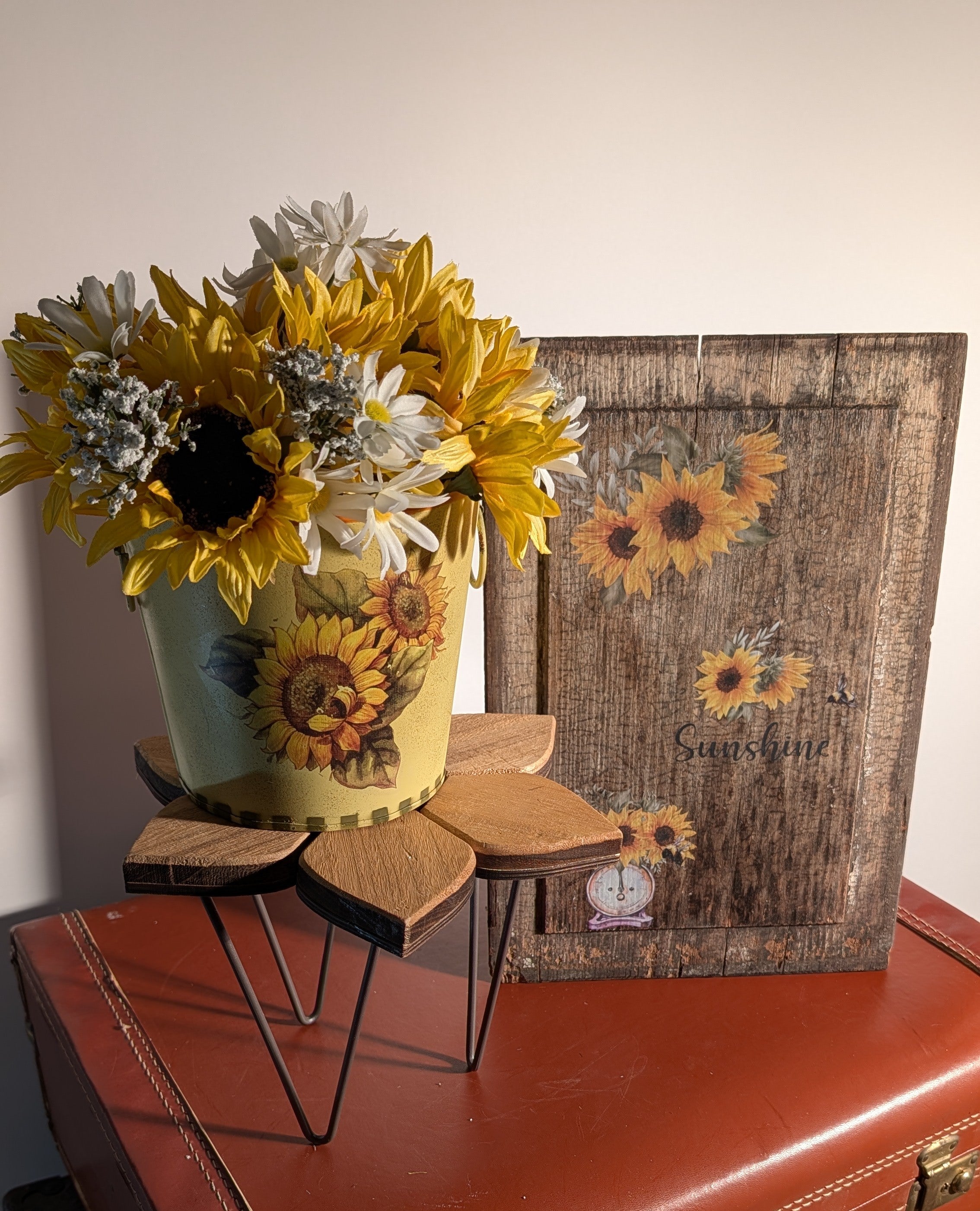 Sunflower Planter with Sunflowers