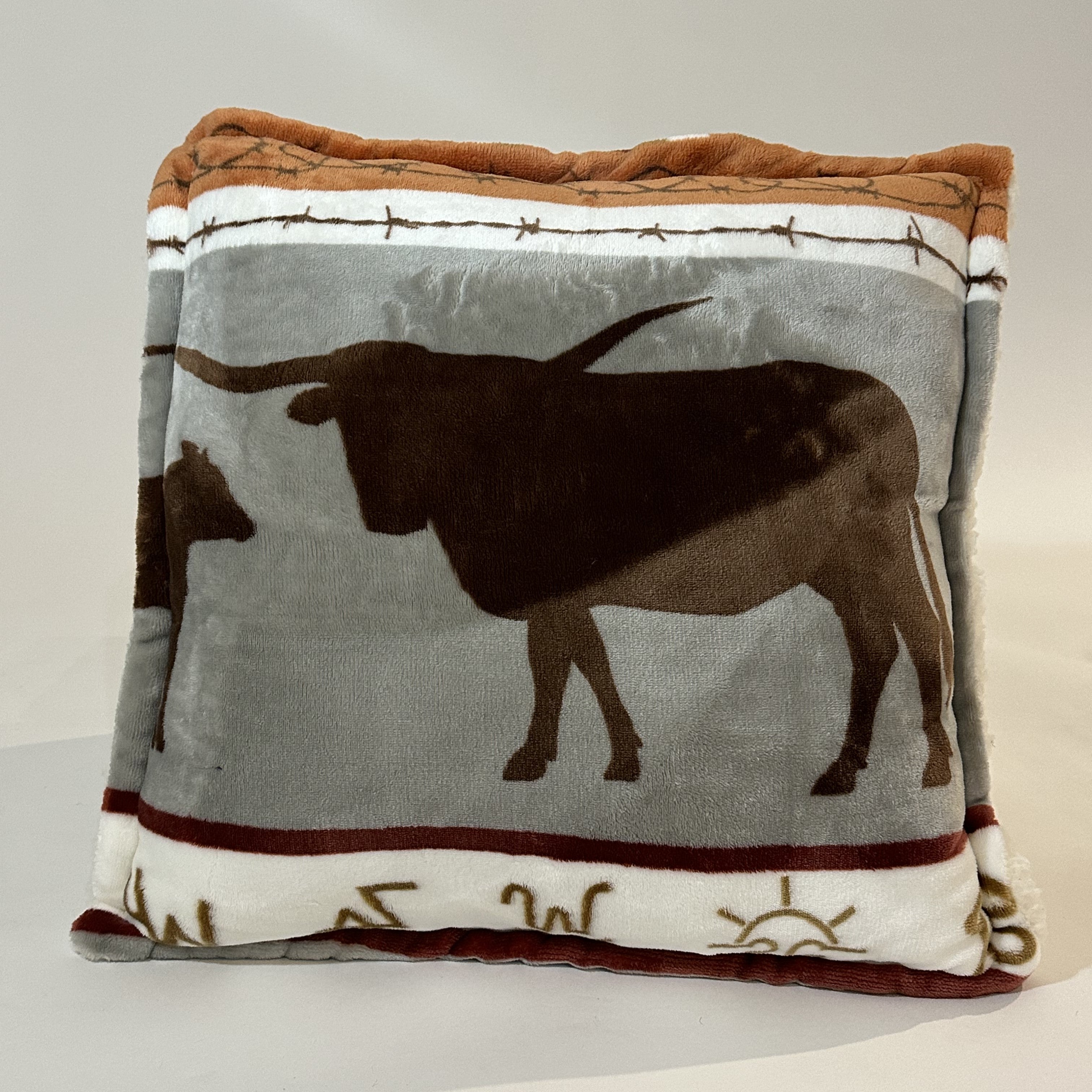 Bull Pillow with Insert