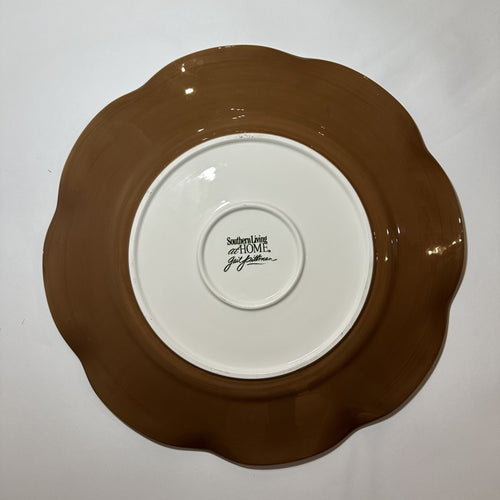 Beautiful Floral Brown Platter