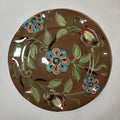 Beautiful Floral Brown Platter